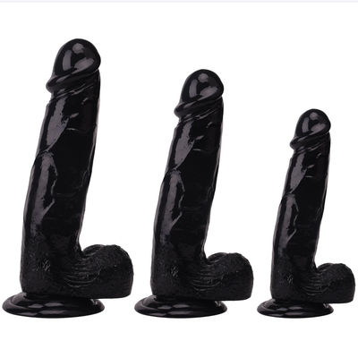 Ρεαλιστικό παιχνίδι 22cm κρύσταλλο Dick φύλων δονητών φλυτζανιών αναρρόφησης για τις γυναίκες