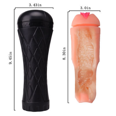 Ρεαλιστικά αρσενικά Masturbation παιχνίδια 24cm ABS TPE προφορικό Vaginalle