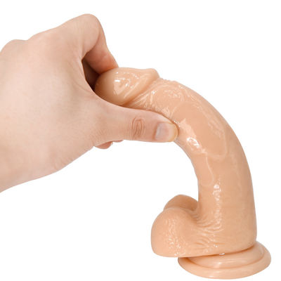Ρεαλιστικό παιχνίδι 22cm κρύσταλλο Dick φύλων δονητών φλυτζανιών αναρρόφησης για τις γυναίκες