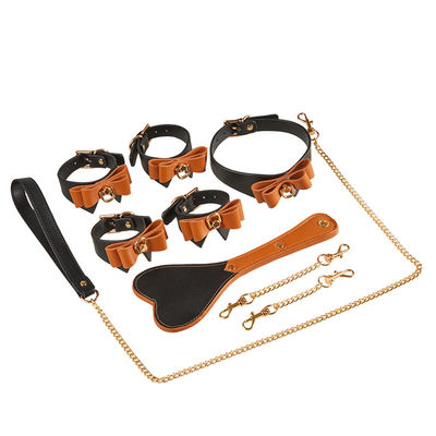 9Pcs η θηλή χειροπεδών δουλείας φετίχ φύλων δέρματος SM στερεώνει το φίμωμα περιλαίμιων κτυπά το σχοινί